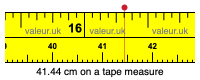 41.44 centimeters on a tape measure