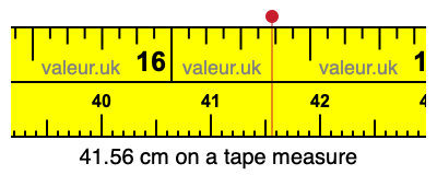 41.56 centimeters on a tape measure