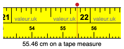 55.46 centimeters on a tape measure