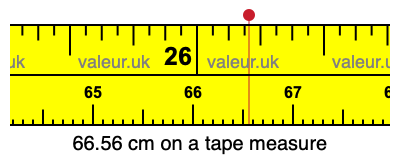 66.56 centimeters on a tape measure