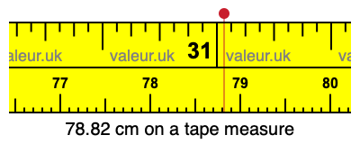 78.82 centimeters on a tape measure