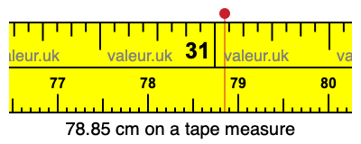 78.85 centimeters on a tape measure
