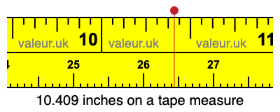 10.409 inches on a tape measure