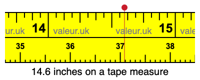 14.6 inches on a tape measure