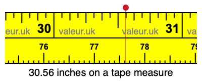 30.56 inches on a tape measure