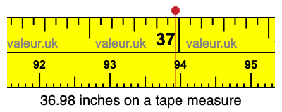 36.98 inches on a tape measure