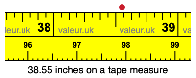 38.55 inches on a tape measure