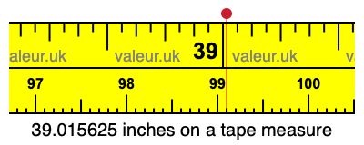 39.015625 inches on a tape measure