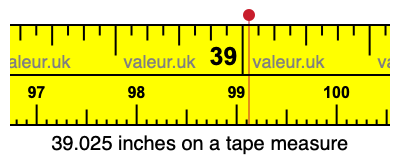 39.025 inches on a tape measure