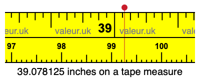 39.078125 inches on a tape measure