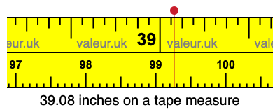 39.08 inches on a tape measure