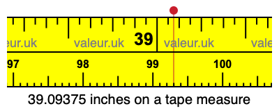 39.09375 inches on a tape measure