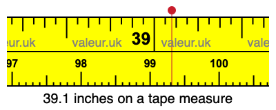 39.1 inches on a tape measure