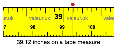 39.12 inches on a tape measure