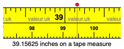 39.15625 inches on a tape measure