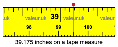 39.175 inches on a tape measure