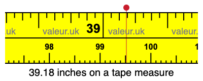 39.18 inches on a tape measure