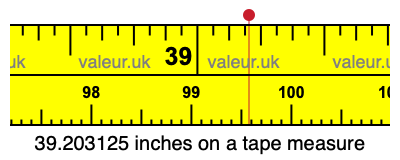 39.203125 inches on a tape measure