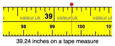 39.24 inches on a tape measure