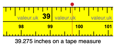 39.275 inches on a tape measure