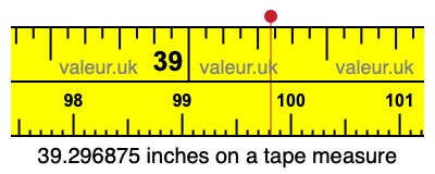 39.296875 inches on a tape measure