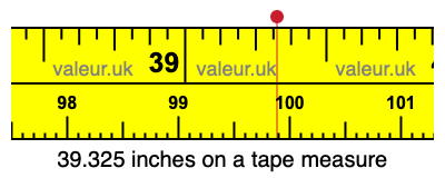 39.325 inches on a tape measure