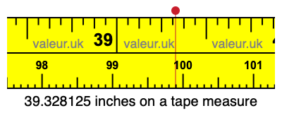 39.328125 inches on a tape measure