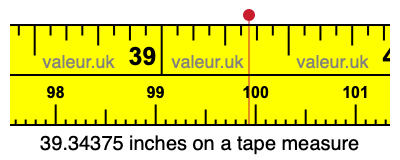 39.34375 inches on a tape measure