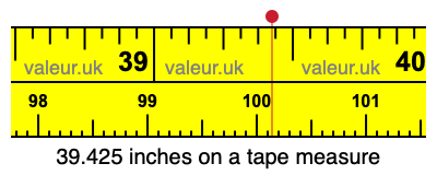 39.425 inches on a tape measure