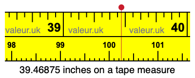 39.46875 inches on a tape measure