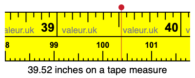 39.52 inches on a tape measure