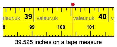 39.525 inches on a tape measure