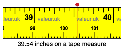 39.54 inches on a tape measure