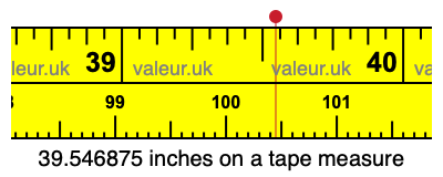 39.546875 inches on a tape measure