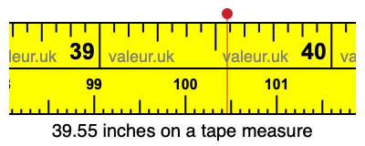 39.55 inches on a tape measure