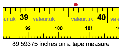 39.59375 inches on a tape measure