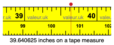 39.640625 inches on a tape measure