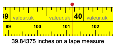 39.84375 inches on a tape measure