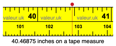 40.46875 inches on a tape measure