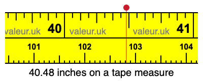 40.48 inches on a tape measure
