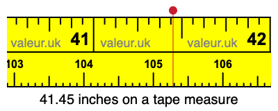 41.45 inches on a tape measure