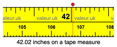 42.02 inches on a tape measure