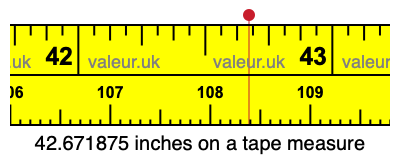 42.671875 inches on a tape measure