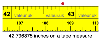 42.796875 inches on a tape measure