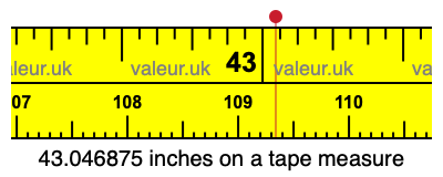 43.046875 inches on a tape measure