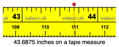 43.6875 inches on a tape measure