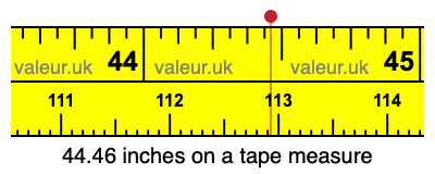 44.46 inches on a tape measure