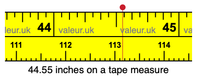 44.55 inches on a tape measure