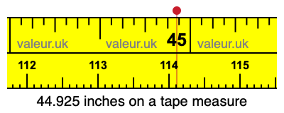 44.925 inches on a tape measure