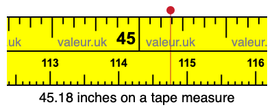 45.18 inches on a tape measure